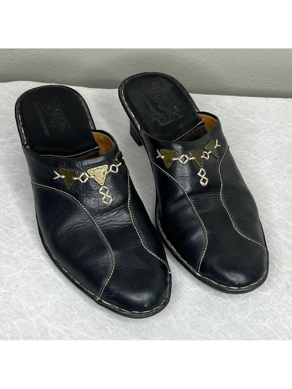 Tsonga Slip on Heeled Mules size 8
